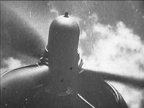 An airplane takes off from a British base and drops bombs as a part of the 1944 Video stock 75769946