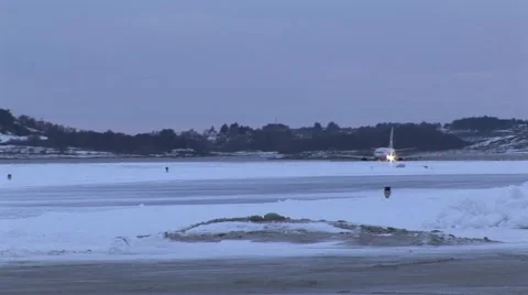 Airplane Takes Off Stock Footage 4689439