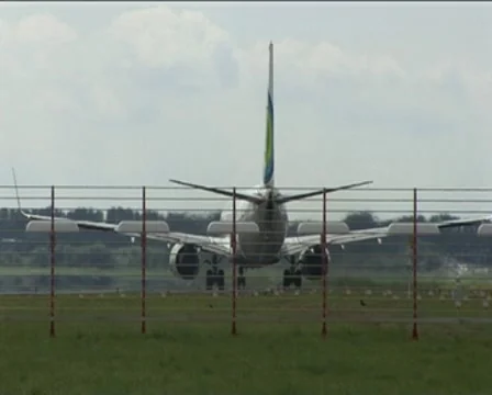 Airplane takes off Stock Footage 8338141