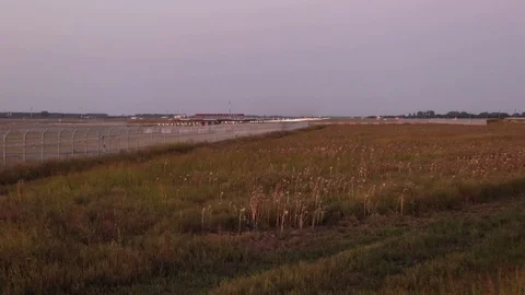 The airplane takes off Stock Footage 115887920