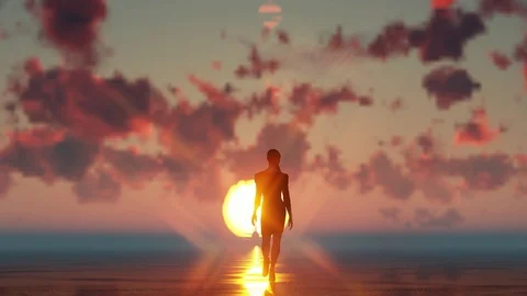 Airplane takes off from the sun. 스톡 동영상 128953889