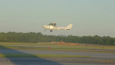 Airplane Taking Off and Flying Stock Footage 142116276