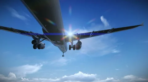 Airplane taking off Stock Footage