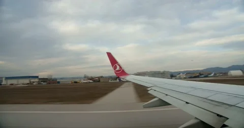 Airplane taking off Stock Footage 132250707