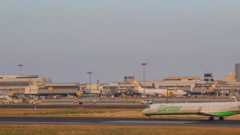 Airplane taking off Stock Footage 232623436