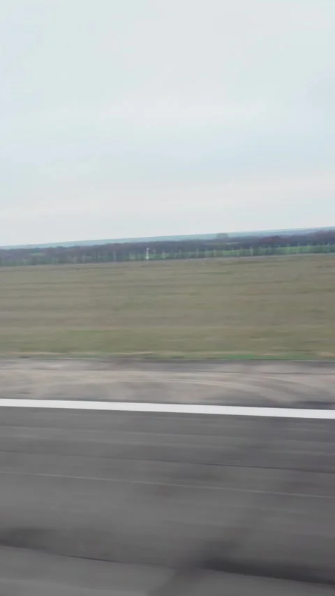 Airplane Taking Off at High Speed With Motion Blur Stock Footage 330167114
