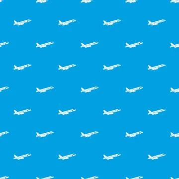 Airplane taking off pattern seamless blue 스톡 일러스트