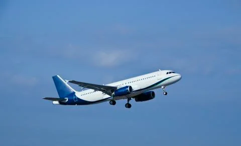 Airplane taking off Stock Photos