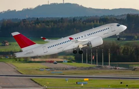 Airplane taking off Stock Photos