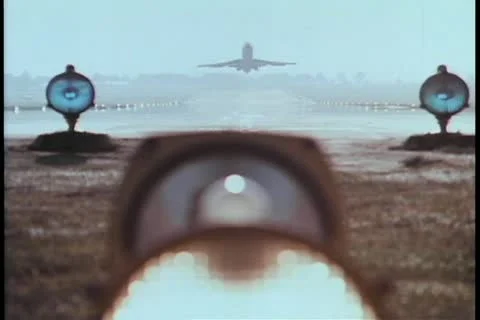 Airplane taking off from runway Stock Footage 11348812