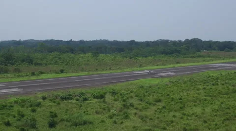 Airplane taking off from runway Stock-Footage 65826849