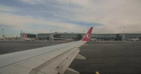 Airplane taking off from the runway Stock Footage 132688612
