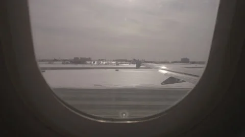 Airplane Taking Off from the Runway Stock Footage 147697172