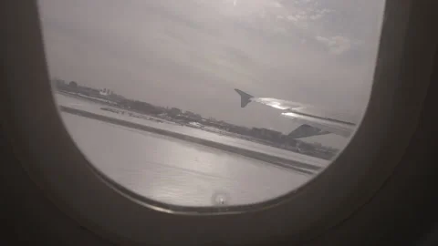 Airplane Taking Off from the Runway Stock Footage 147697520