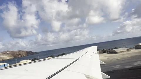 Airplane Taking Off from Runway Stock-Footage 301293934