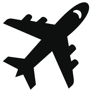 Airplane Taking Off Vector Icon Stock Illustration