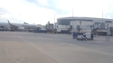 Airplane Taxiing Video stock 89105328