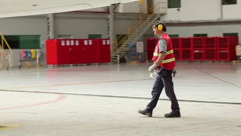 Airplane technician Stock Footage 77053492