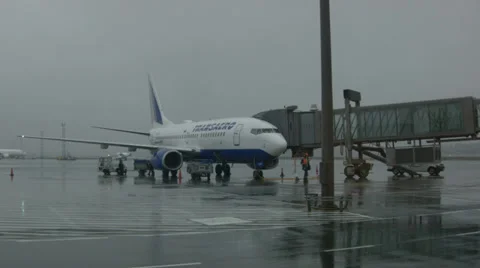 Airplane terminal Stock Footage 33730445