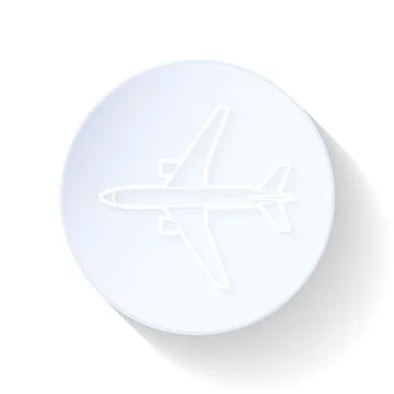 Airplane thin lines icon Illustrazione stock