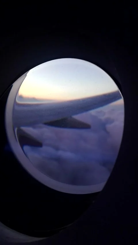 Airplane through window Stock Footage 165791308