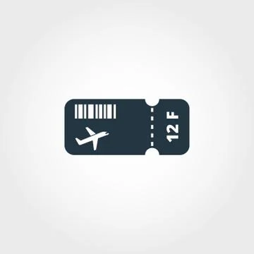 Airplane Ticket creative icon. Simple element illustration. Airplane Ticket Illustrazione stock