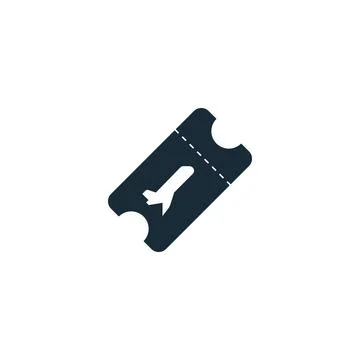 Airplane Ticket Icon Design Template Elements 스톡 일러스트