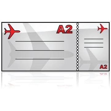 Airplane ticket Stock Illustration