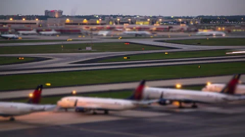 Airplane Time Lapse Airport Stock Footage 31821865