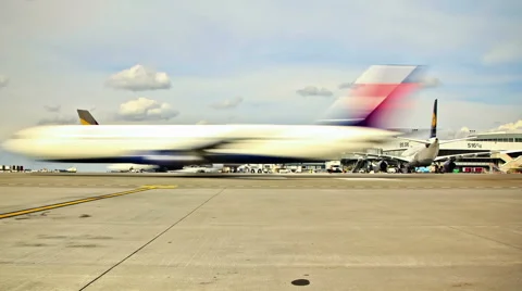 Airplane Time Lapse Traffic Stock Footage 42718238