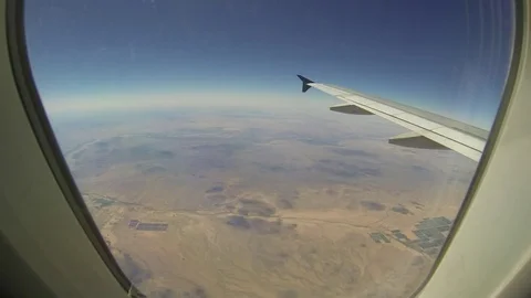 Airplane Time Lapse from Window Seat // Complete Flight Stock Footage 85042001