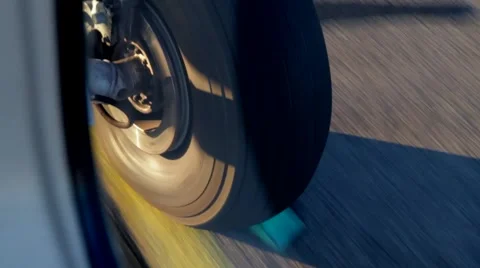 Airplane Tire Stock Footage 43011647