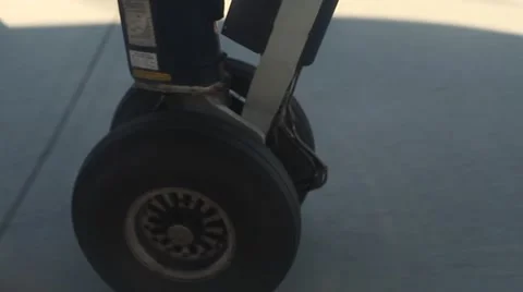 Airplane Tire Rolling Stock Footage 46457943