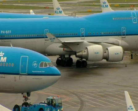 Airplane towed at platform Stock Footage 516544