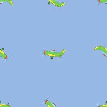 Airplane toy colored pattern Иллюстрация