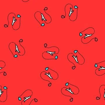 Airplane track map location vector seamless pattern Illustrazione stock