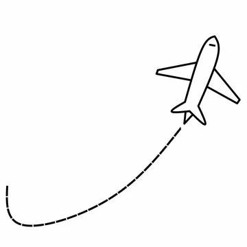Airplane track with vector illustration Stock Illustration