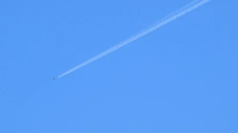Airplane trail Stock Footage 74630721