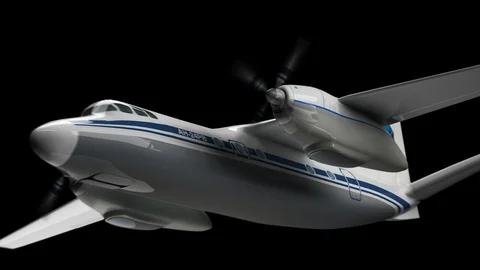 Airplane Transition Stock Footage 88392282