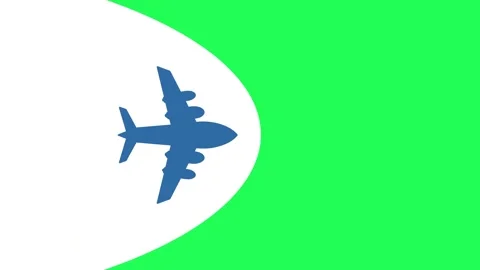 Airplane Transition opening or closing animation Stock Footage 296028631
