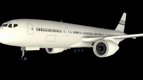 Airplane on transparent background Video stock 8987758