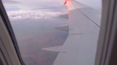 Airplane Turbulence View From Window Stock Footage 158946005