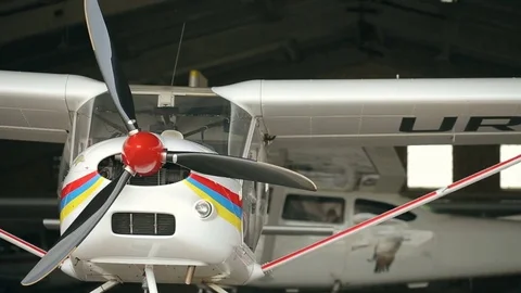 Airplane under a canopy Video stock 83384208