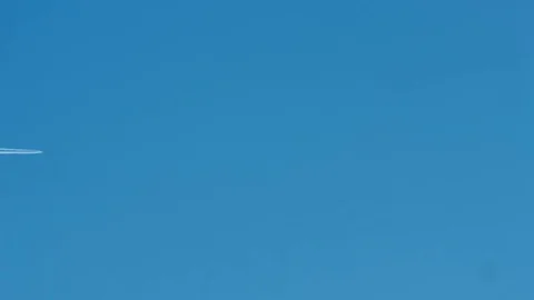 Airplane vapour trails Stock Footage 82042205