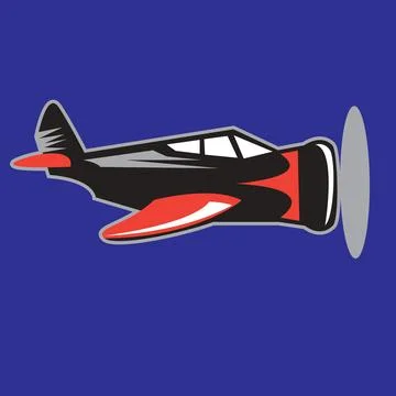 Airplane vector art Stock Illustration