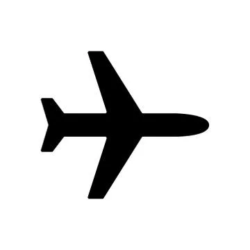 Airplane vector flat solid icon Stock Illustration