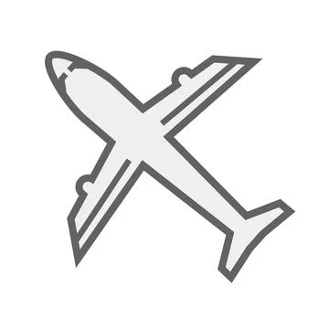 Airplane vector icon. Aircraft and travel. Vector. Stock Illustration