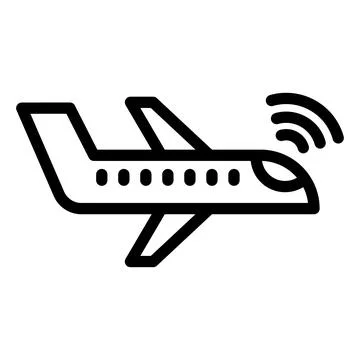 Airplane Vector Icon Design Illustration Stock Illustration