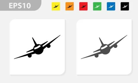 Airplane vector icon eps Stock Illustration