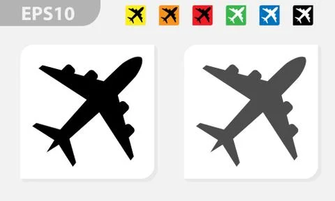 Airplane vector icon eps Stock Illustration